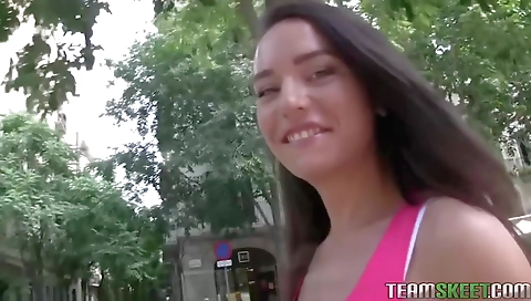 Sexy girl fucks a dildo and pussy