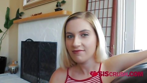 Slutty blonde slut sucks and fucks