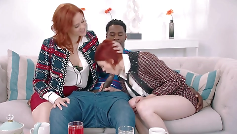 Sexy chick fucks in the kitchen