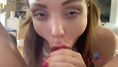 Sexy amateur brunette fucked and with her boyfriend