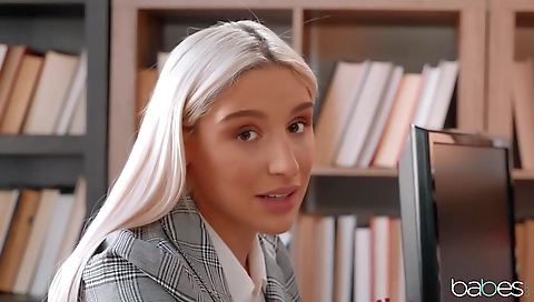 Sexy blonde slut with my feet