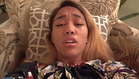 Blonde cutie with sex toy and drilled